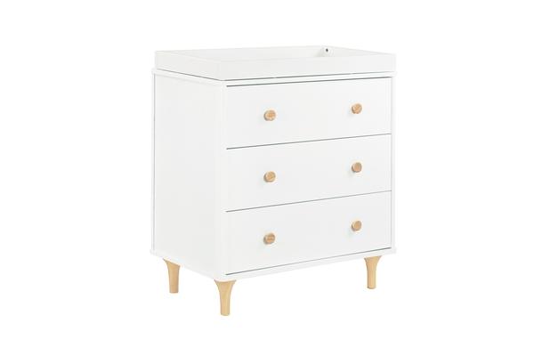 Lolly 3-Drawer Changer Dresser with Removable Changing Tray White / Natural