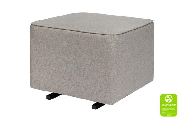 Babyletto Kiwi Gliding Ottoman in Performance Grey Eco-Weave greenguard gold certified